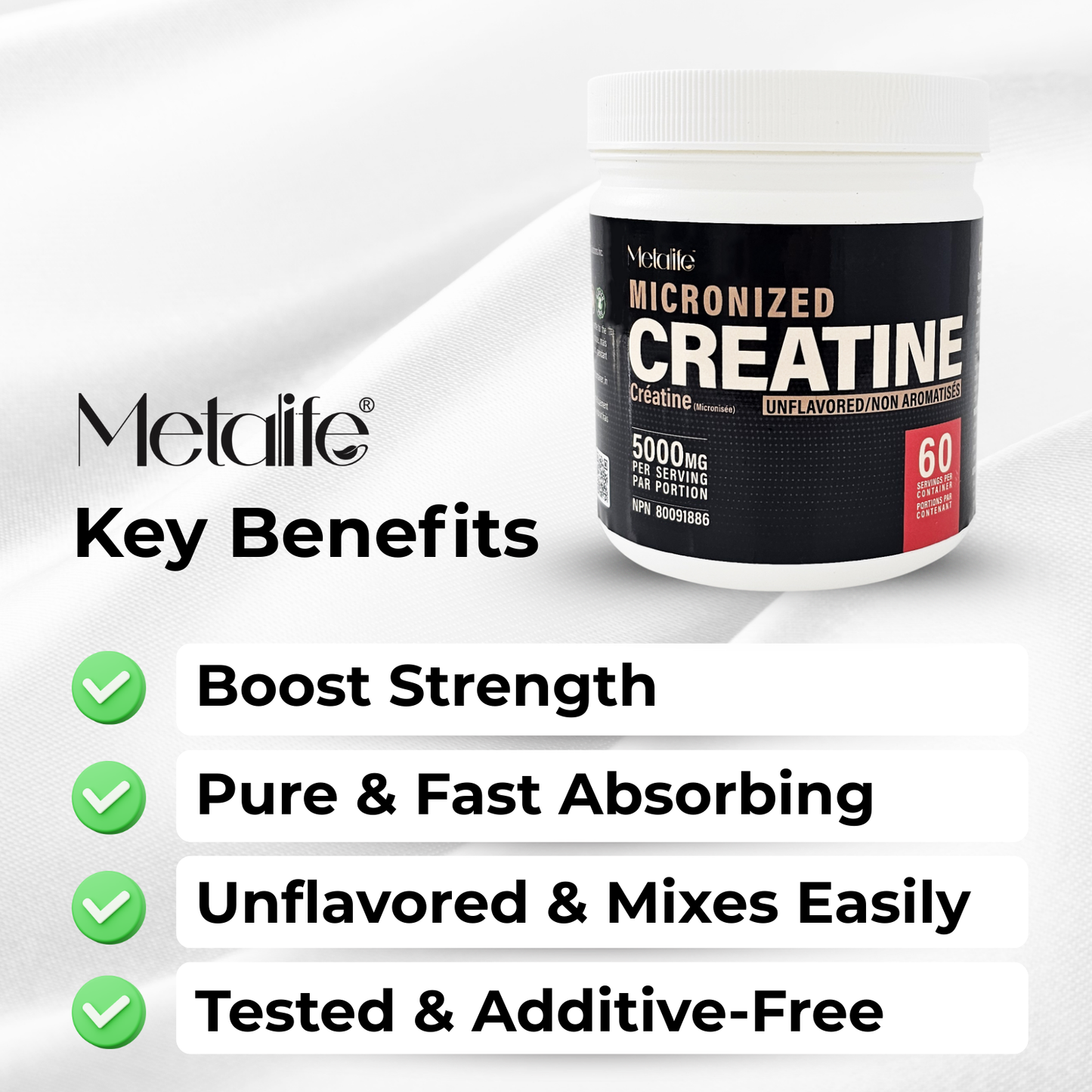 MetaLife 100% Pure Creatine Monohydrate