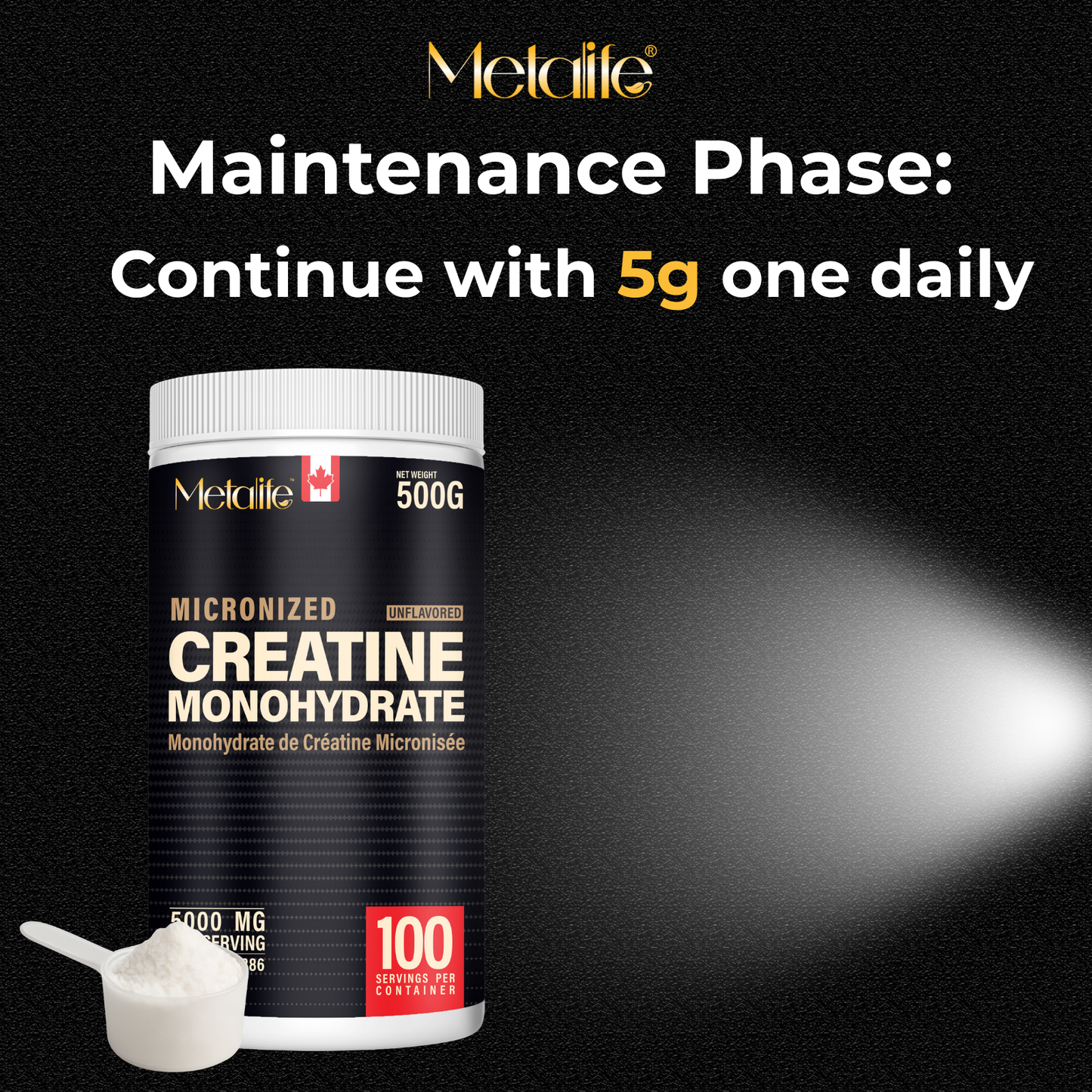 MetaLife 100% Pure Creatine Monohydrate