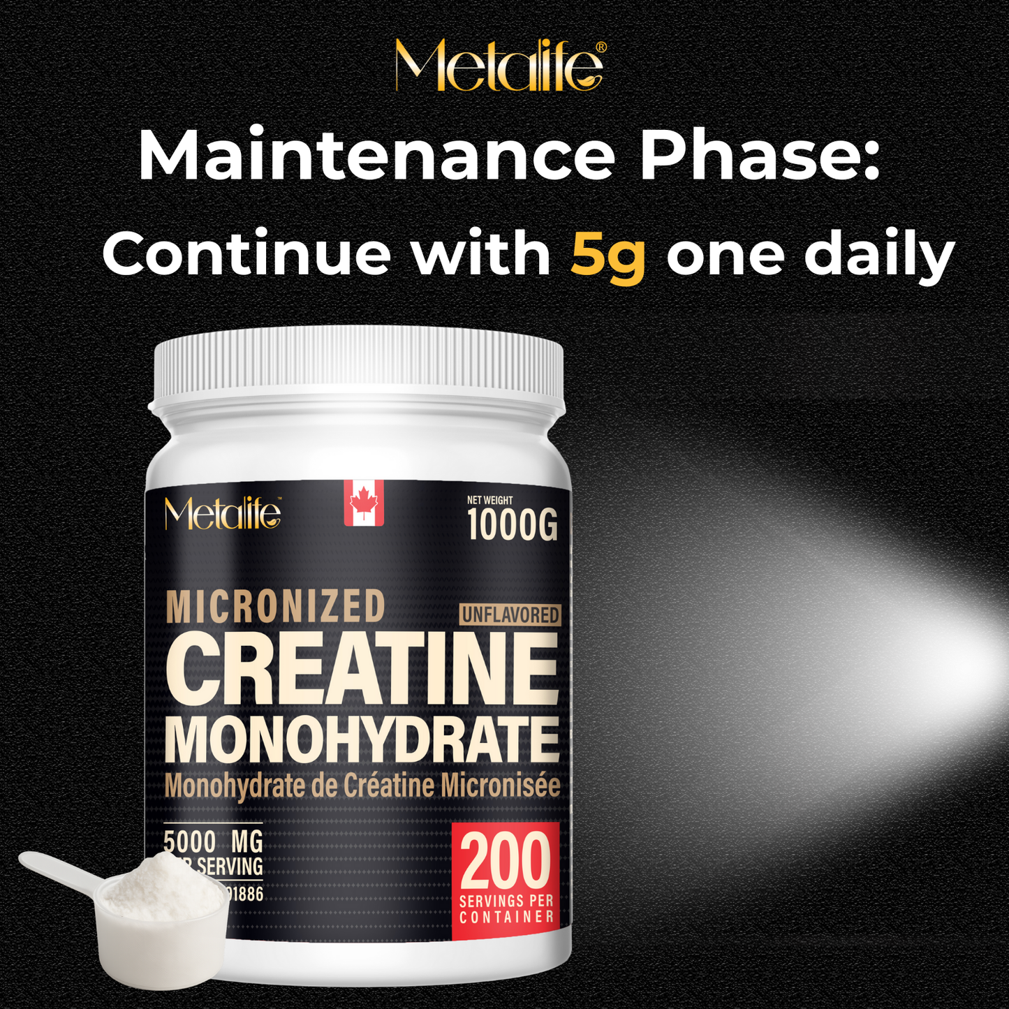 MetaLife 100% Pure Creatine Monohydrate