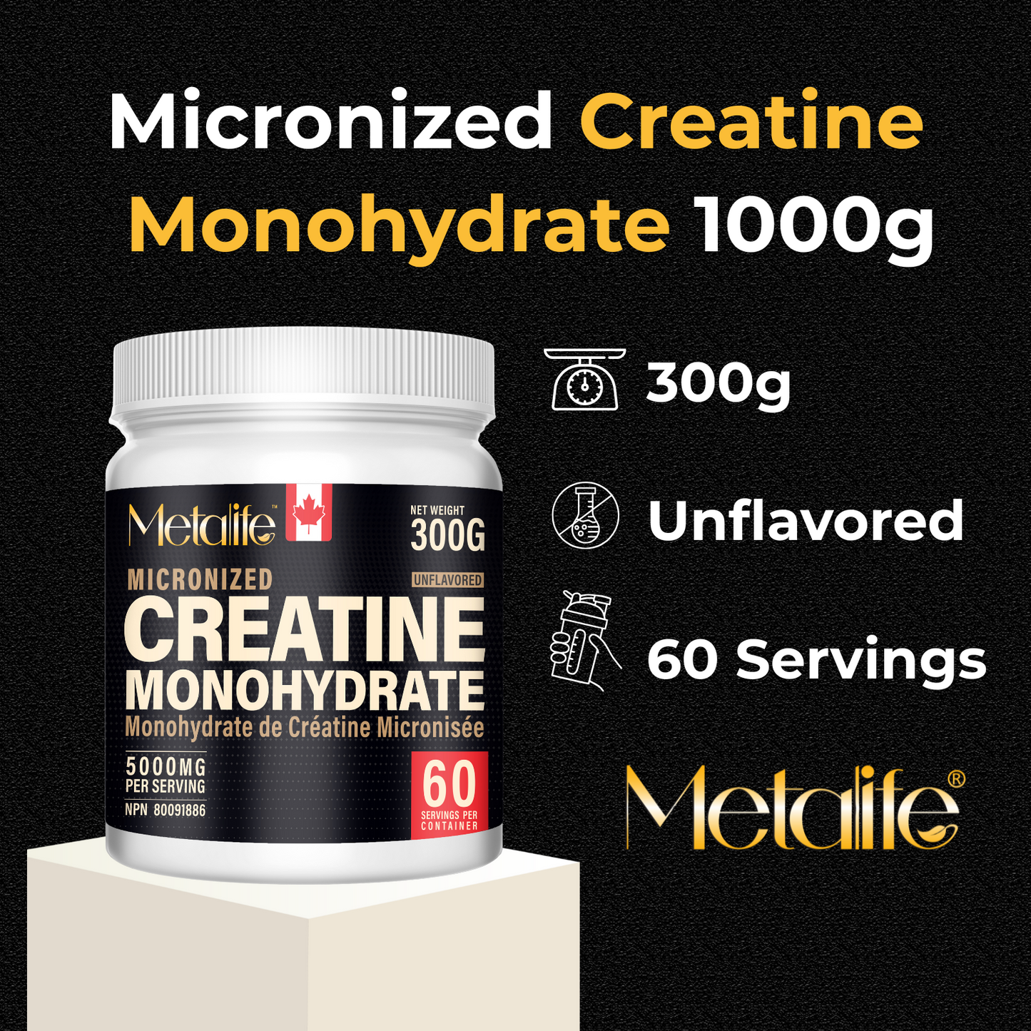 MetaLife 100% Pure Creatine Monohydrate
