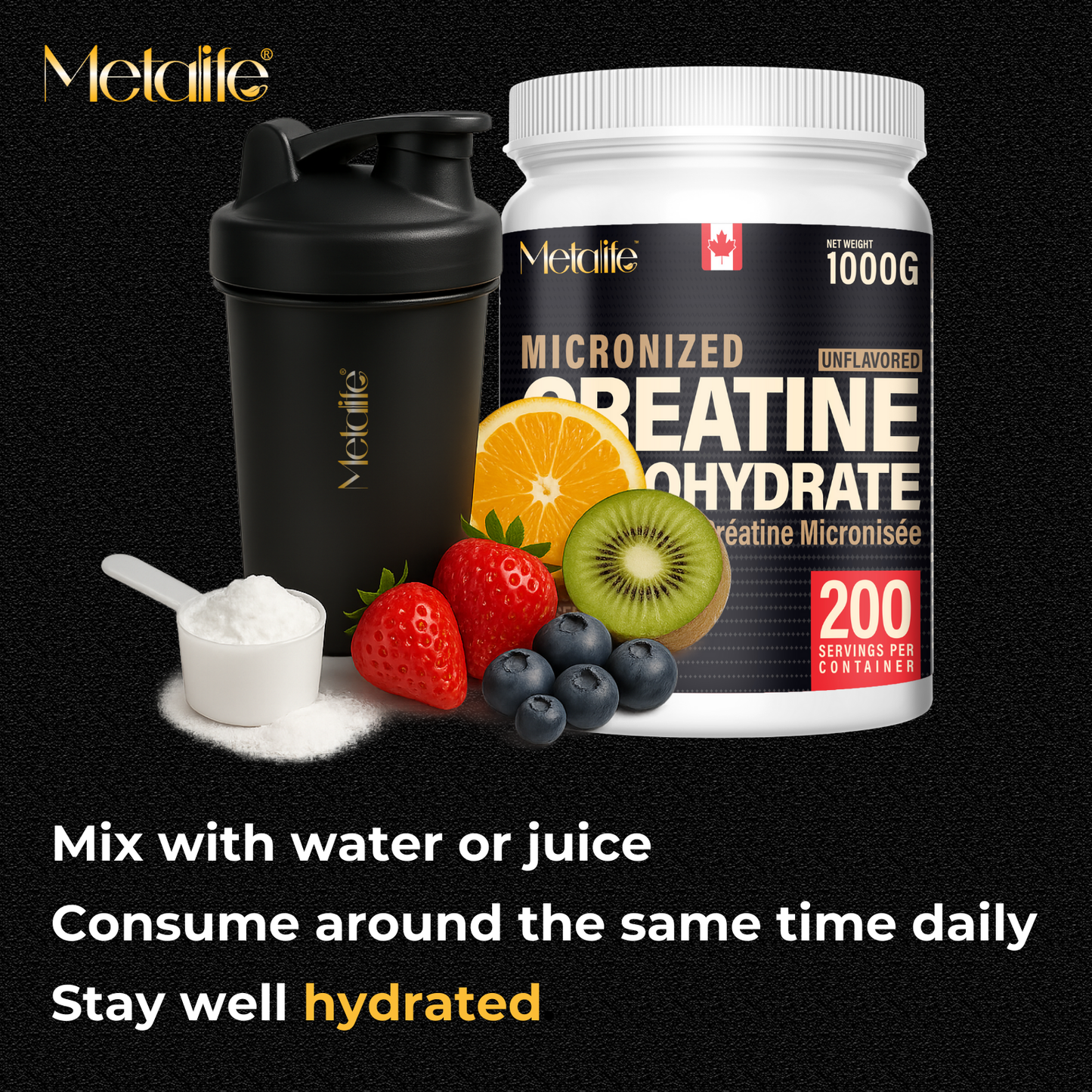 MetaLife 100% Pure Creatine Monohydrate