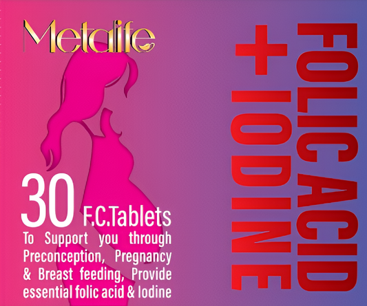 Folic Acid + Iodine (30 FC Tablets)